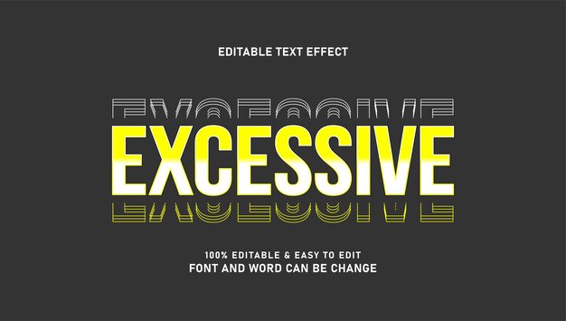 Vector editable exaggerated vector text effect