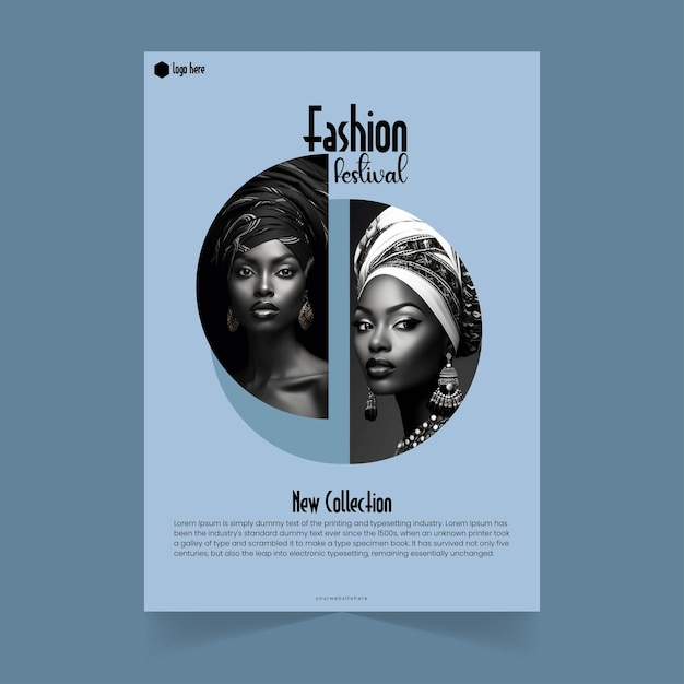 Editable Fashion Flyer Template Illustration