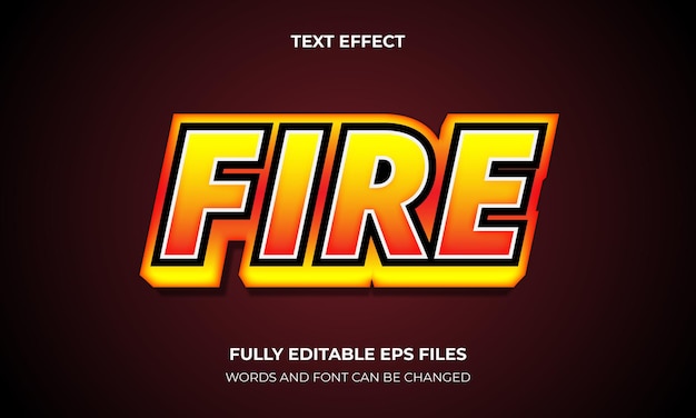 Editable Ffire 3D text effect  