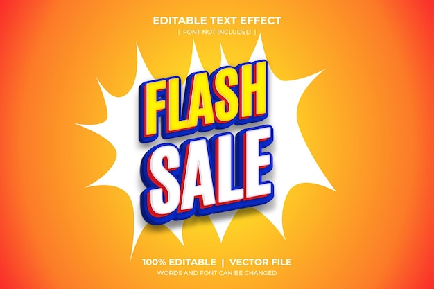 Editable flash sale text effect