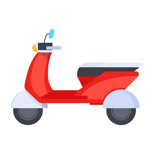 An editable flat icon of scooty 