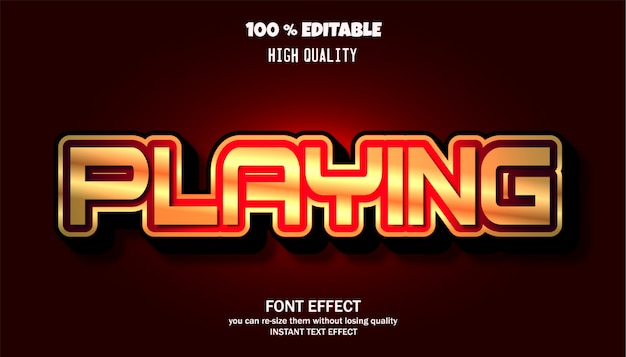 Editable font effect template