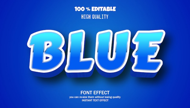 Editable font effect template