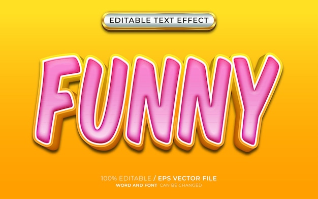 Editable Funny 3D Text Effect