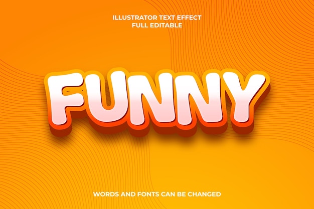 Editable funny text effect