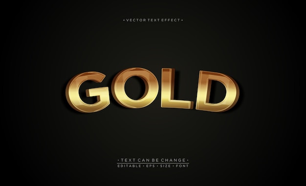 Editable gold text effect