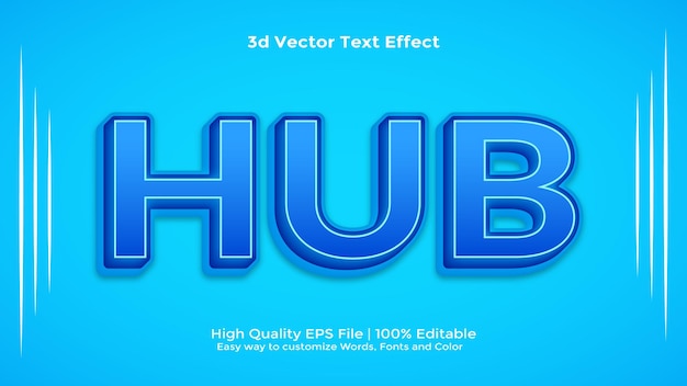 Editable High quality eps vector 3d text effect