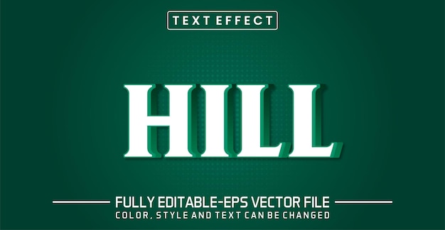 Editable Hill text effect