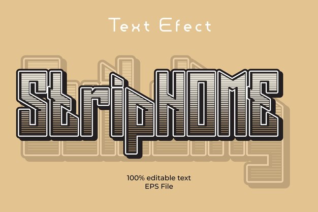 Editable home vector text effect template