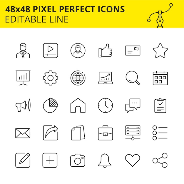 Editable Icons for Mobile applications, Web sites and other Platforms