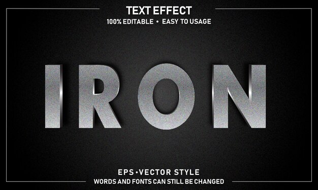 Editable Iron Text Effect 