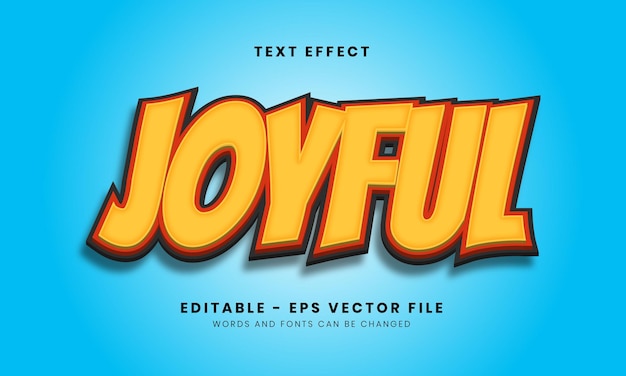 editable joyful text effect