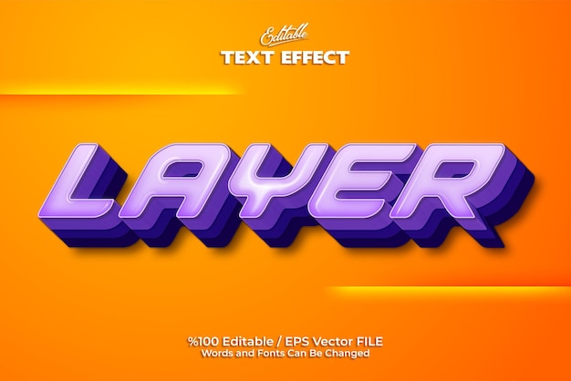 Editable Layer text effect written on a orange background