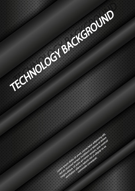 Editable layout for A4 cover with abstract technological background for printed publications