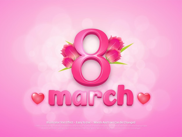 Editable march women's day background design template