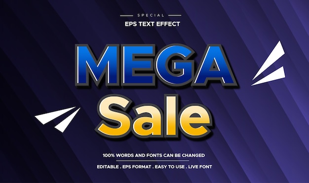 Editable mega sale text effect