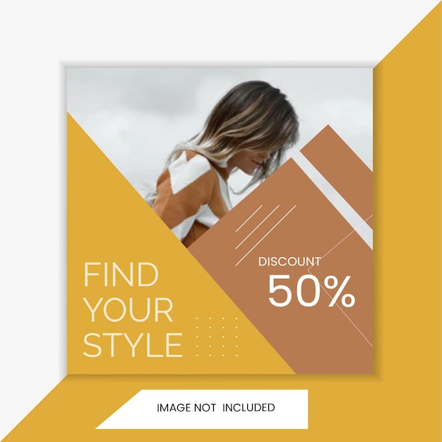 Editable minimal fashion company social media post, ads and square banner template.