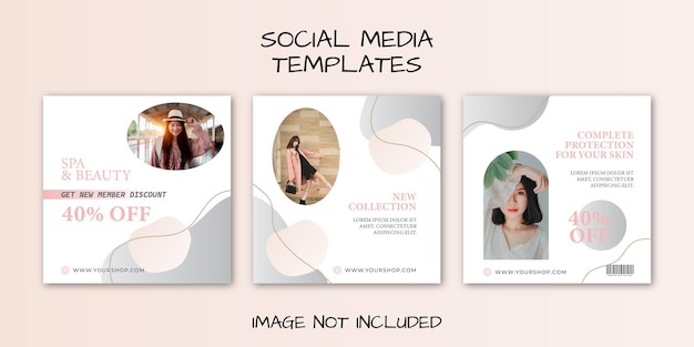 Editable modern template discount promo template for social media post banner elegant sale