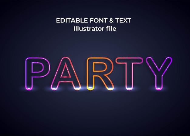 Editable party text