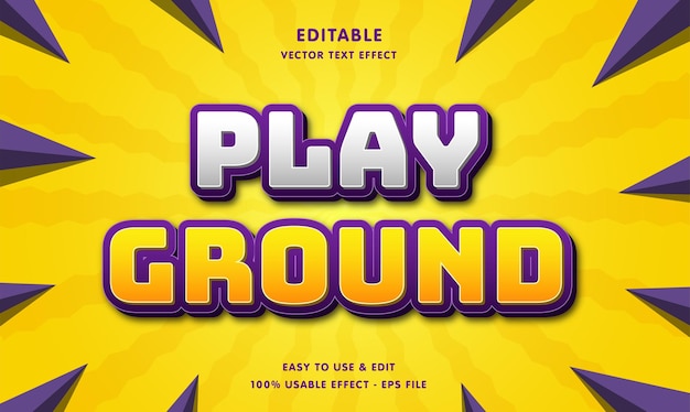 editable playground  text effect template