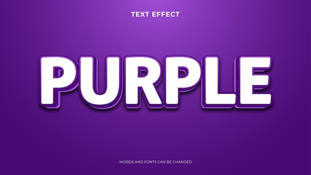 Editable purple color text effect