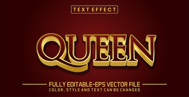 Editable Queen text effect