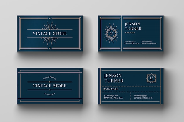 Editable and ready to print business card template