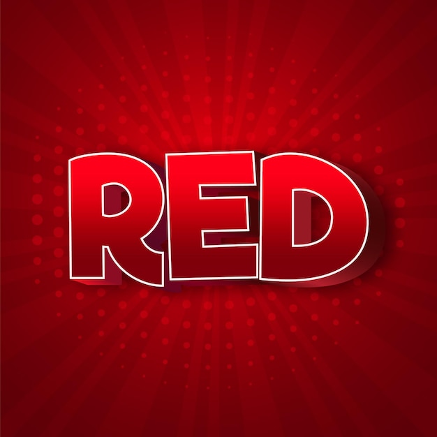 Editable red modren 3d bold text effect background