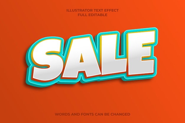 Editable sale text effect