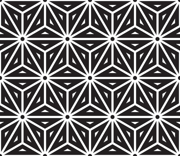 Editable Seamless Geometric Pattern Tile with Interlocking Triangular Shapes