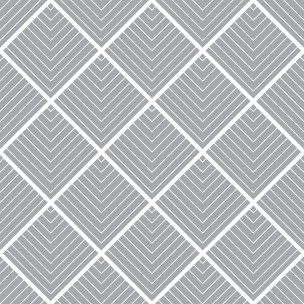 Editable Seamless Geometric Pattern Tile with White and Grey Background