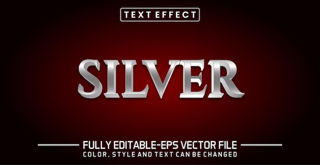 Editable Silver text effect