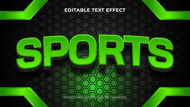 Editable sport text effect