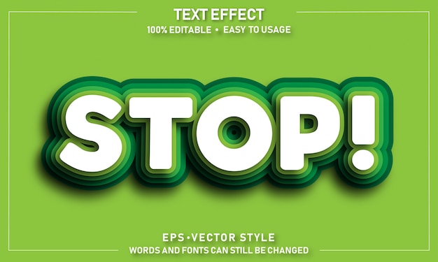 Editable Stop Text Effect 