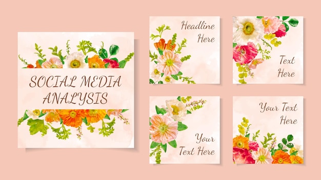 Editable Story background template in flower design for Stories Reels