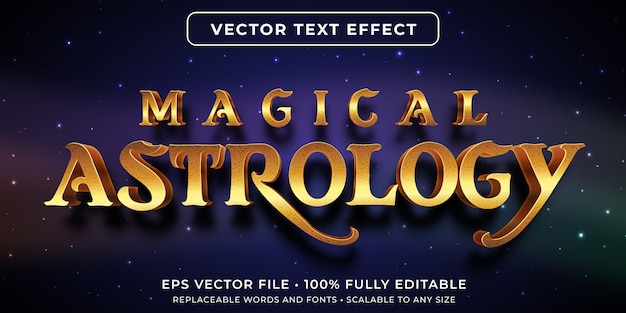 Editable text effect - astrology text style