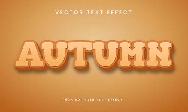 Editable text effect autumn 3d text style