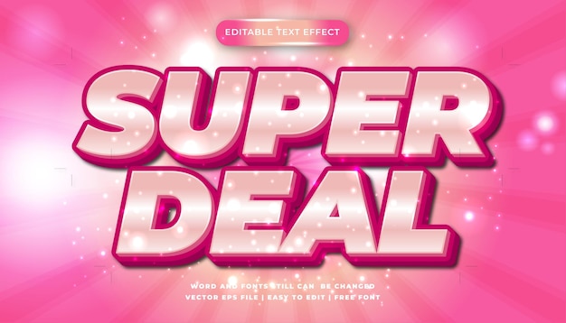 Editable text effect big sale flash sale hot sale super sale flash deal mega sale super deal