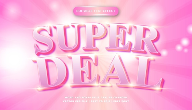 Editable text effect big sale flash sale super sale