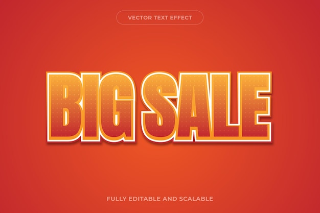 Editable text effect Big sale illustrations