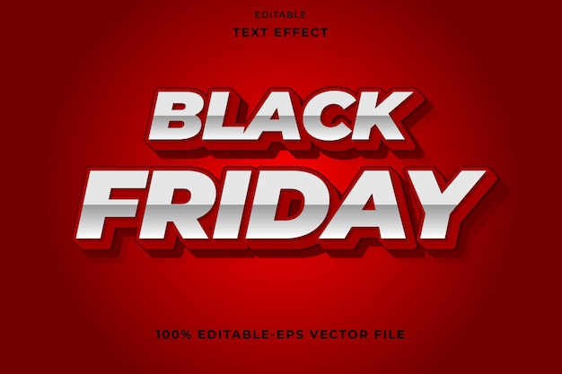 EDITABLE TEXT EFFECT BLACK FRIDAY WITH RED COLOR