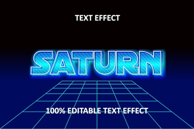 Editable Text Effect BLUE NEON