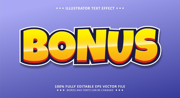 Editable Text Effect Bonus Prize Style