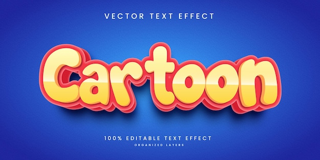 Editable text effect in cartoon style premium