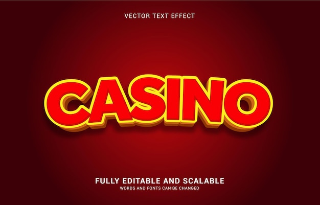 Editable text effect, Casino style can be use to make Title