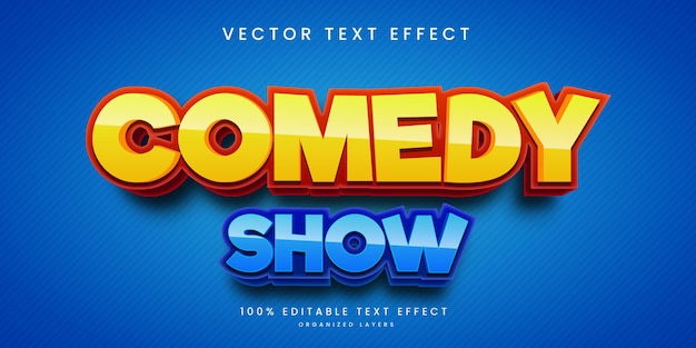 Editable text effect in comedy show style 