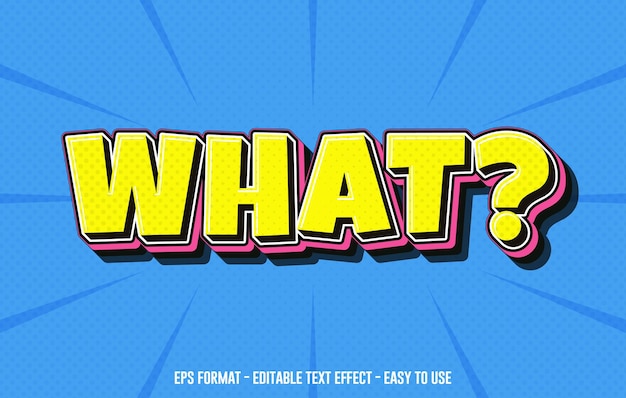 Editable text effect, Comic text effect, 3d text style template