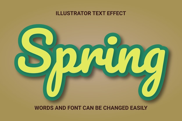 Editable text effect created with Illustrator