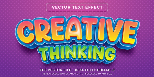 Editable text effect - creative kids style