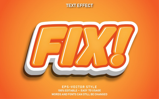 Editable Text Effect Cute Fix 